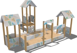 Песочный дворик Усадьба ПС108.00.1 для детской площадки, фото 2 Песочный дворик Усадьба ПС108.00.1 для детской площадки, фото 2