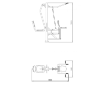Уличный тренажер TORUDA "Жим ногами + вертикальная тяга" Уличный тренажер TORUDA "Жим ногами + вертикальная тяга"