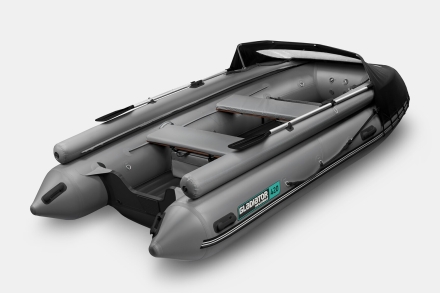 GLADIATOR E 420 X Expedition Темно-серый моторная лодка ПВХ, фото 2