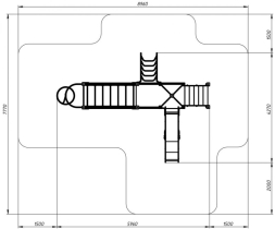 Детская игровая площадка Геометрия Навина горка Н 1200 ДИК 2.09.02-02, фото 6