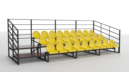 Трибуна сборно-разборная ОЛИМП СИТИ 3-х рядная на 27 мест (без навеса), фото 4