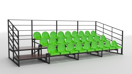 Трибуна сборно-разборная ОЛИМП СИТИ 3-х рядная на 27 мест (без навеса), фото 3