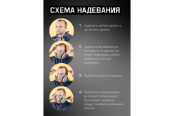 Комплект для защиты дыхания Jeta Safety, полумаска фильтрующая из силикона, J-SET6500-M, фото 13