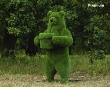 Топиари Медведь с кашпо, h=175 см - газон Premium