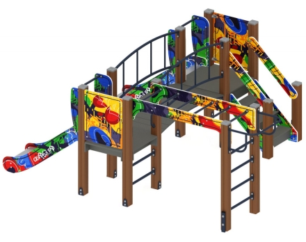 Детская игровая площадка Карапуз Граффити ДИК 1.001.04-03 Н=750, фото 4