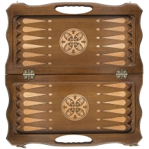 Шахматы + нарды резные &quot;Афинские&quot; 50 с ручкой, Haleyan