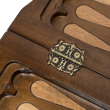 Шахматы + нарды резные &quot;Афинские&quot; 50 с ручкой, Haleyan