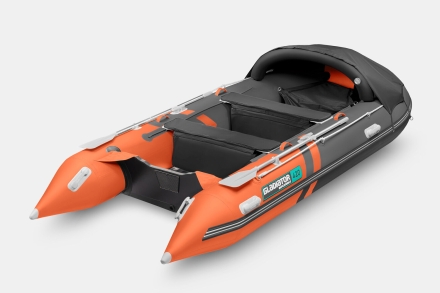 Gladiator C 420 AL ACTIVE Оранжево-темносерый моторная лодка ПВХ Алюминиевый пайол, фото 2