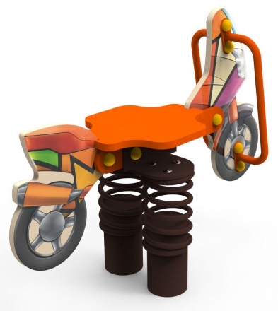 Качели на пружине «Мотоцикл», паттерн &quot;Этник&quot; КЧ055.00.01, фото 1