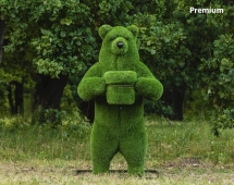 Топиари Медведь с кашпо, h=175 см - газон Deluxe Green