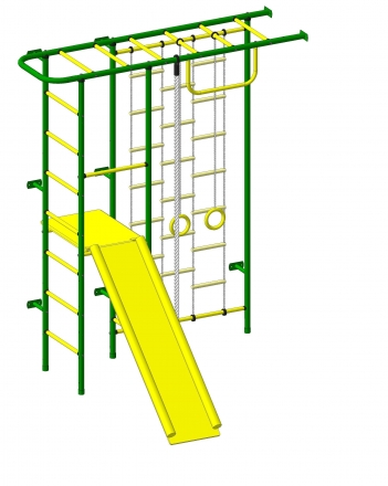 Спортивный комплекс Пионер 11ЛМ зелёно/жёлтый, фото 1