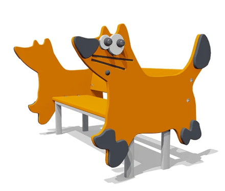 Скамейка детская Лисичка ВСТ 5291 для игровой площадки, фото 1