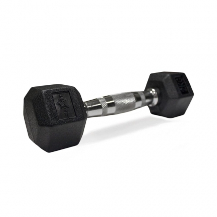 Гантель обрезиненная DB-301 2 кг, черная, фото 1