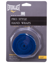 Бинт боксерский Everlast 4465BL, 2.5 м, хлопок, синий