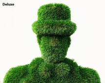 Топиари Джентльмен в шляпе с тростью, h=230 см - газон Eco