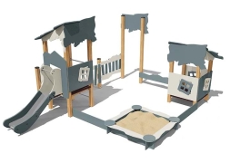 Песочный дворик Опушка ВСТ 5632 с горкой для детской площадки, фото 1 Песочный дворик Опушка ВСТ 5632 с горкой для детской площадки, фото 1