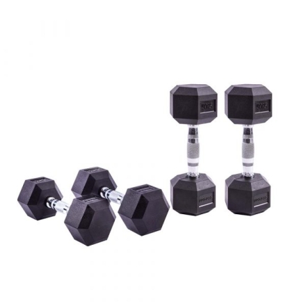 Гексагональные гантели LIVEPRO Hex Dumbbell 17,5 кг, пара, фото 2