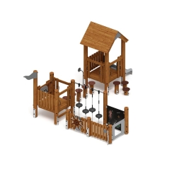 Игровой комплекс (лиственница темный) ДИК 1.24.04-Л.И1.01, фото 1