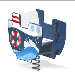 Качалка на пружине Кораблик КБ-12 для игровой площадки Качалка на пружине Кораблик КБ-12 для игровой площадки