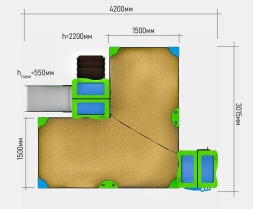 Песочный дворик ЛД051005 для детской площадки, фото 3 Песочный дворик ЛД051005 для детской площадки, фото 3