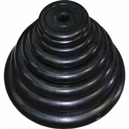 Диск обрезиненный ZSO черный &quot;Classic&quot; D-26, 10 кг, фото 2