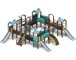 Детская игровая площадка Остров детства (Тайга) горка Н 1200 ДИК 2.01.8.01-03, фото 3