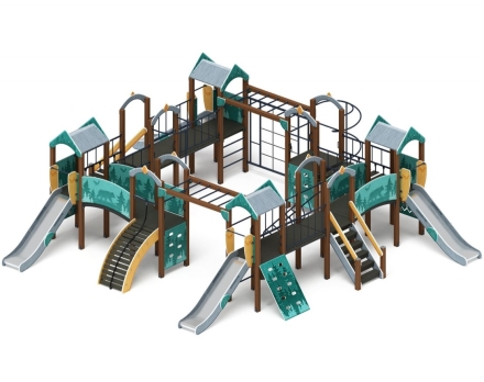 Детская игровая площадка Остров детства (Тайга) горка Н 1200 ДИК 2.01.8.01-03, фото 1