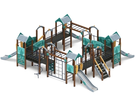 Детская игровая площадка Остров детства (Тайга) горка Н 1200 ДИК 2.01.8.01-03, фото 2