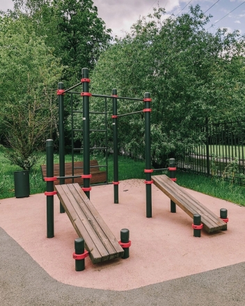 Комплекс со скалодромом, баскетбольным кольцом и скамьей для пресса для взрослых и детей, фото 3