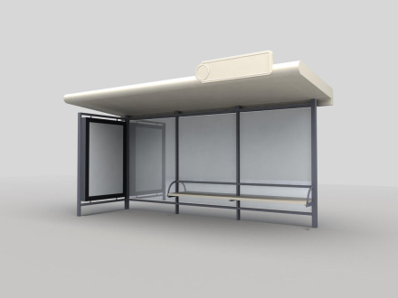 Павильон остановочный AA-1003 3000x1900 мм полимерный, фото 1