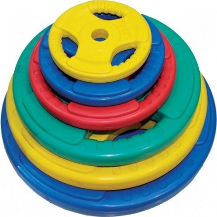 Диск обрезиненный ZSO цветной &quot;3 HANDLE&quot; D-26, 2,5 кг, фото 2