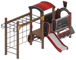 Детская игровая площадка Паровозик ДИК 1.03.5.04-02 Н=750, фото 3