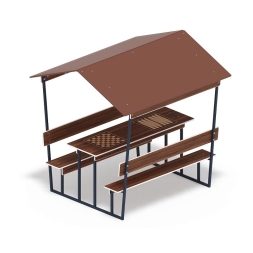 Нарды + Шахматы - Столик для взрослых с навесом - МФ 32.01.05-04, фото 3