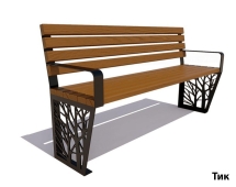Парковая скамейка Роща, Сосна 2,5 м