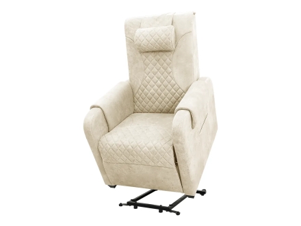 Кресло-реклайнер электрический с подъемом и массажем FUJIMO LOUNGE UP Ваниль, фото 16