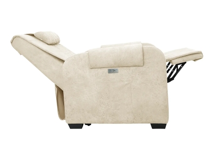 Кресло-реклайнер электрический с подъемом и массажем FUJIMO LOUNGE UP Ваниль, фото 14