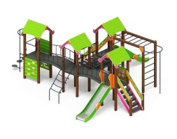 Детская игровая площадка Лукоморье ДИК 2.25.08-01.С H=1200, металлический скат, фото 3