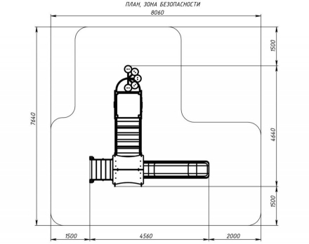 Детская игровая площадка Лукоморье ДИК 2.25.10-01 H=1200, фото 6