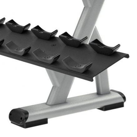 Стойка для хромированных гантелей в 3 ряда на 10 пар PRECOR DBR813, фото 3