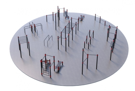 Проект Парковая площадка для Воркаут и ГТО 4-1 (Ø20 м), фото 2