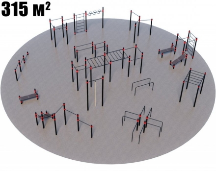 Проект Парковая площадка для Воркаут и ГТО 4-1 (Ø20 м), фото 1