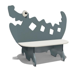 Скамейка детская Крокодил ВСТ 5792 для игровой площадки, фото 1 Скамейка детская Крокодил ВСТ 5792 для игровой площадки, фото 1