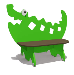 Скамейка детская Крокодил ВСТ 5792 для игровой площадки, фото 2 Скамейка детская Крокодил ВСТ 5792 для игровой площадки, фото 2