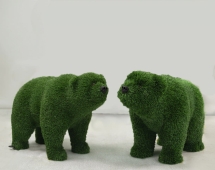 Топиари композиция медведи Стик, братья - газон Deluxe Green + Eco