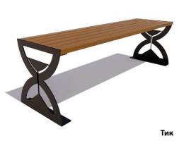 Парковая скамейка Часы, Лиственница 0,6 м, фото 1 Парковая скамейка Часы, Лиственница 0,6 м, фото 1