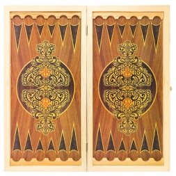 Нарды + шашки Смоленские "2 волка" большие