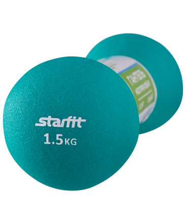 Гантель неопреновая DB-202 1,5 кг, бирюзовая, фото 2