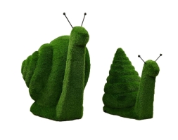 Топиари композиция улитка Боня h=100см и улитка Дюша h=150см - газон Deluxe