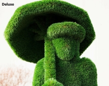Топиари леди с зонтиком, Элизабет, платье № 4 - газон Eco