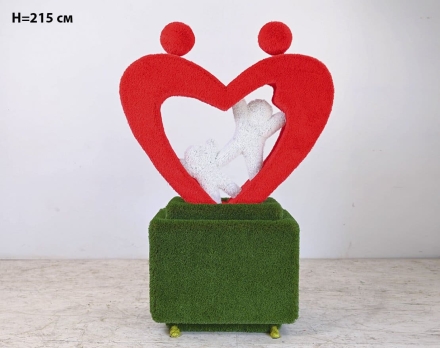 Топиари стела Любимый город, размер М, Н=215 см - газон Eco+Deluxe , фото 3